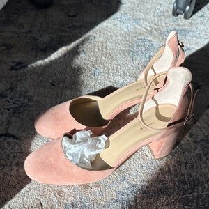 Ann Taylor Blush Suede Heels